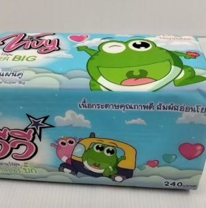 (4ห่อ) กระดาษทิชชู่ กระดาษชำระ เช็ดมือ เช็ดหน้า วีวี่ vivy รุ่น super BIG แผ่น 2 ชั้น