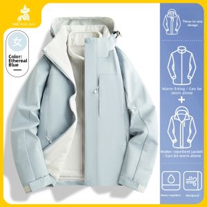 Mexican | Detachable Down Inner Thermal Insulation Waterproof Windproof Winter Womens Ski Jacket