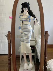 หวาน และความปรารถนาอันบริสุทธิ์เผ็ด ผู้หญิง เดรส Gentle Lady เรียบหรู สไตล์เกาหลี ชุดสองชิ้น ฤดูใบไม้ร่วง ฤดูหนาว ซีซั่น แขนยาว ความยาวปานกลาง กระโปรง