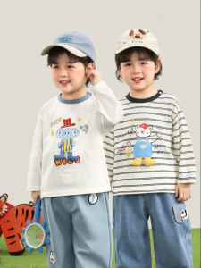 CUTEPANDAS | Áo Thun Tay Dài Trẻ Em Hình Hoạt Hình Mùa Thu