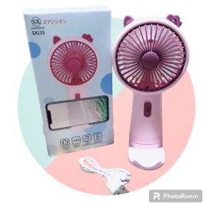 KIPAS ANGIN MINI / KIPAS TANGAN PORTABLE CHARGER USB /DI LENGKAPI TATAKAN HP LUCU SIMPLE BISA DI BAWA KMNA MANA