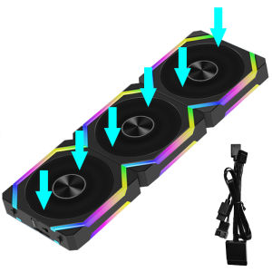 Bộ Quạt Làm Mát RGB Mô-đun JUMPEAK CS120 ARGB 360mm Quạt Cầm Tay Im Lặng 120mm Dành Cho Vỏ PC Chơi Game Và Máy Làm Mát Nước Nối Có Thể Xếp Chồng Lên Nhau