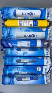 Trọn Bộ 8 Lõi KAROFI Với Lõi Số 2 Cation Nhỏ Dùng Cho Nguồn Nước Cứng (Tặng 1 Cút T Nối Nhanh Và 1 Mét Dây 6mm)