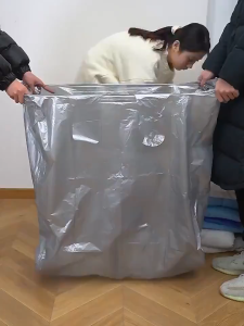 10PCS HDPE Thick Plastic Bags Dustproof Moving Luggage Bags Large with Handle Multipurpose Storage