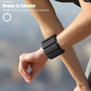 1KG Silicone Weight Wristband 1 Pair Adjustable Sport Fitness Yoga Training Wristband Ankle Weights Wrist