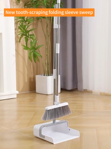 Joybos Dustpan Set Household Cleaning Long Handlemultipurpose broom dust free broom Foldable dustpan