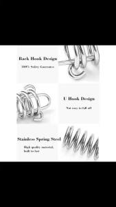 Stainless Steel Mooring Line Spring Shock Absorbing Multifunctional Marine Hardware for Boat Yacht Park 1/2/4/6/8/10pcs