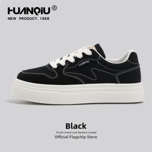 HuanQiu | Fashionable Casual Thick Sole Canvas Shoes For Women