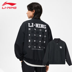 Li-Ning Mens Long Sleeve Stand Collar Jacket Windproof Casual Fashion Sportswear Spring Autumn Leisure Outerwear Coat