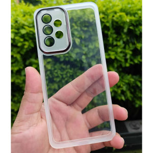 Samsung A53 5G Phone Case Silicone Transparent Soft Shell Full Cover Anti-Fall Protection for Men And Women with Lens Film