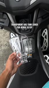 Gas Tank Cover With Hinge For Aerox V3/SP Yamaha NVX V3 Trasparent Carbon ABS Plastic Easy Install