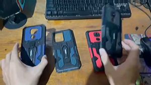 Casing HP Untuk Oppo A17/A17k 2022 Soft Case Kickstand Armor Belt Clip Terbaru