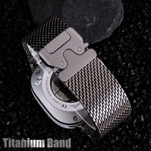 100% pure Titanium Band for Samsung Galaxy Watch Ultra 2&1 47mm Men Milanese Loop Strap Secure Parachute Buckle VWAR 22mm Correa