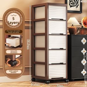 Mobile Drawer Storage Cabinet Multi-layer Thick Narrow Space Organizer