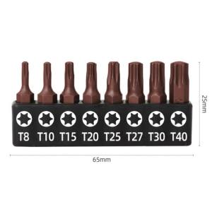 8 Chiếc 1/4 Bộ Tua Vít S2 Chữ Thập Lục Giác Torx Với Giá Đỡ Bit Thép Hợp Kim Bộ Tua Vít Mini Cho Điện Tử