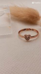 Cincin Emas 8K Model Variasi Waru Mata Putih