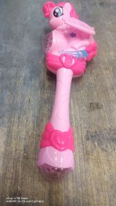 Enchanting Pony Magic Wand with Light and Sounds - Battery-Powered Interactive Toy for Kids