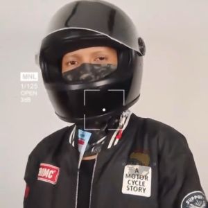 HELM CUSTOM GRINGGO BLACK WITH VISOR HELM CLASSIC (MR HELM)