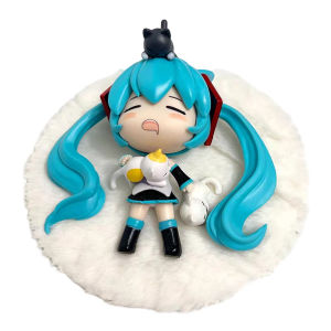 Bandai | Cute HATSUNE MIKU Doll Q Sleeping Hatsune Miku Action Figures PVC Model Collectible Desktop Accessories Xmas Surprise Gift Toy