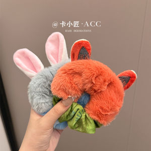 ริบบิ้นผ้าคล้องผมลายสัตว์ตัวการ์ตูนดิสนีย์ ริบบิ้นผ้าคล้องผมแบบหนา ริบบิ้นผ้าคล้องผมสุดน่ารักสำหรับตกแต่งผม