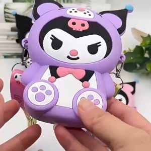 Đồ Chơi Túi Đeo Chéo Đựng Lì Xì Tết Cho Bé Silicon Kuromi Melody Dễ Thương Cá Tính