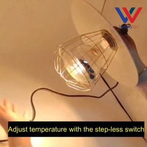 Livestock piggery pets housing poultry Metal Heat Lamp Shade with Net + Bulb Guard Brooder Lamp Brooder Heat Lamp with Infrared Bulb Piggerry Livestock poultry housing