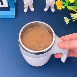 380ml Automatic Stirring Mug Japanese Coffee Cup Portable Vacuum Insulation Coffee Cup USB Electric Stirring Milk Cup Tea Cup USB Rechargeable 304 Stainless Steel Magnetic Stirring Home Office Travel PhIeo