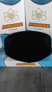 Songkok Peci Kopiah ANGGREK Polos AC Bludru Hitam Premium