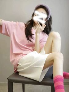 Bộ Đồ Thể Thao Cotton Nguyên Chất Mùa Hè Cho Nữ Bộ Đồ Hai Mảnh Tay Ngắn Quần Ngắn Rộng Rãi Thoải Mái Phong Cách Hàn Quốc