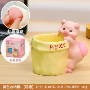Healing Animal Resin Pen Holder Office Decorations Stable Home Decor Cartoon Style Desktop Accessories Creative Gift Ideas