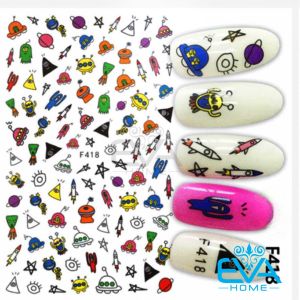 Nail Sticker Dán Móng Tay 3D Dạng Decal Trang Trí Lễ Hội Ma Halloween Witch Candy F418 F259 F260