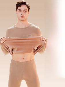 MiiOW | Thickened Fleece Warm Underwear Set For Men Catman Winter Thermal Base Layer Long Pants Long Sleeve Comfortable Antibacterial