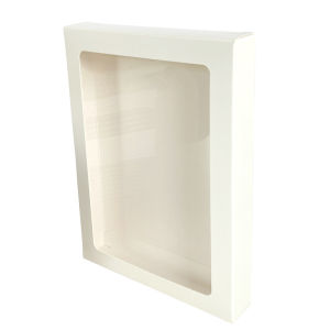 Foldable Kraft Paper Picture Frame Packaging Box Holiday Greeting Card Storage Box Candy Cookie Window Opening Folding Paper Box