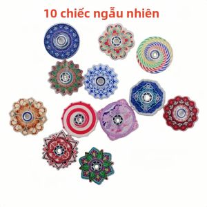 Meade | 6/10 Chiếc Phong Cách Retro Nhiều Màu Sắc Đầu Ngón Tay Top Fidget Spinner Giải Nén Đồ Chơi Cho Trẻ Em Sinh Nhật Trường Học Bắt Đầu Quà Tặng
