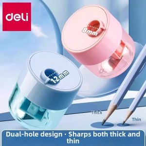 deli | Childrens Large Diameter Pencil Sharpener Portable Suitable for Jumbo Triangular Pencils