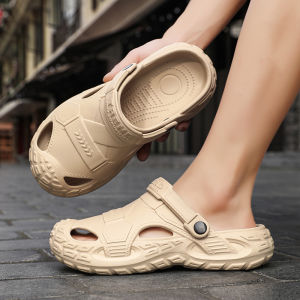 Man EVA Sandals Thick Bottom Non-slip Ultralight Big Size 40-49 Home Beach Slippers Black Grey Khaki
