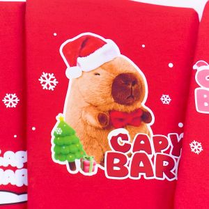 Váy bé gái Capybara Bomines Đầm cotton tay dài cho bé 3-12 tuổi 14-36kg DTDCAPYXMHONG