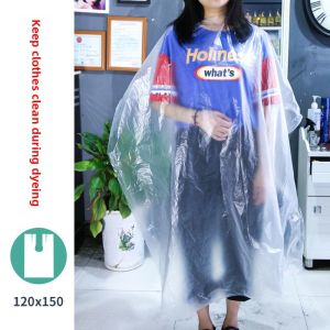 Disposable Plastic Thickened Waterproof Shampoo Towel Transparent Hairdressing Salon Special Use Coloring And Perming Gown