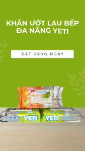 [GIÁ SIÊU HỜI] Thùng 32 gói Khăn ướt Lau Bếp Khăn Lau Đa Năng Không nhờn rít Không bọt Lau sạch nhanh khô tức thì Vải bi gói 50 tờ khổ lớn 16x24cm