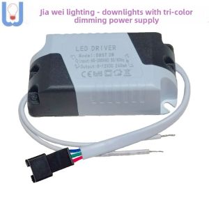 Constant Current Driver LED Downlight 8-24V 3W Full Power Adjustable Color Temperature External Power Terminal Snap-In Mount