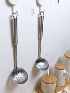 PDM Premium 304 Stainless Steel Heavy Duty Steamboat Ladle and Colander Set