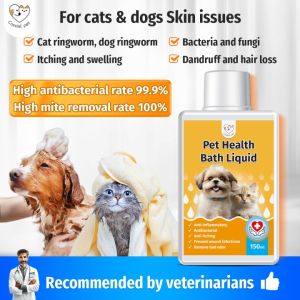 Cassiel Pet Dog & Cat Shampoo Skin Infection Pet Shampoo Anti Bacterial Anti Inch and Remove Bad Odor Prediluted 150ML