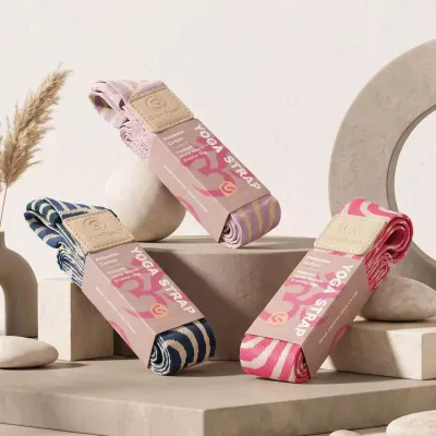 Printed Stripe Portable Multi-function Yoga Mat Strap
