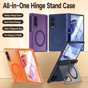 for Samsung Galaxy Z Fold 8 CaseZ Fold 8 Ultra Case Dual Kickstand Hinge & Screen Protection fit for MagSafe Slim Semi-Transparent Shockproof Protective Z Fold 7 Cover