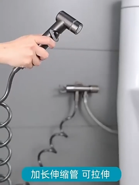 Handheld 4 in 1 Bidet Sprayer Toilet Spray Gun Dual Control Dual Outlet Angle Valve