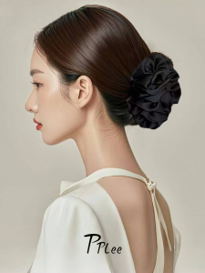 French Satin Multi-Layer Ruched Grip Fancy Shark Clip Elegant All-Match Hairpin Female Display Volume Updo Hair Accessories