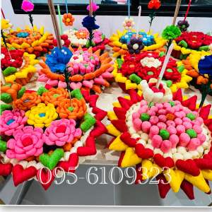 กระทงแฟนตาซี 12-15นิ้ว แบบดอกไม้ งานฝีมือ คละแบบ ย่อยสลายได้ กระทงอาหารปลา ธรรมชาติรักษ์โลก🌐ฟรีธูปเทียน