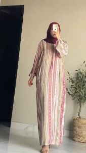 GAMIS MOTIF TERBARU NADHIF DRESS LENGAN PANJANG TANGAN KARET
