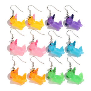 Trend Cute Acrylic Axolotl Fish Drop Earrings Lovely Cartoon Animal Pendant Earring Charmed Womens Jewelry Accessories