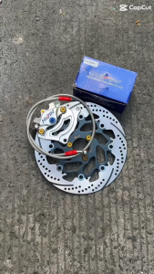 Paket Kaliper + Piringan+Breket Mio 260mm yamaha Mio J/M3/Soul Gt dll khusus disc lubang baut 3